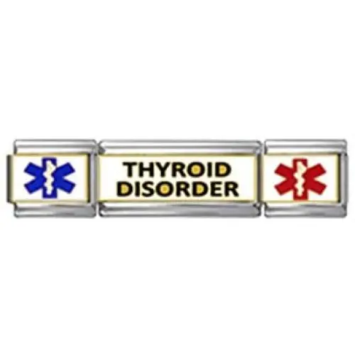 Stylysh Charms Thyroid Disorder Enamel Italian 9mm Link Triple Set MT305 Fits Traditional Classic Stylysh Charms Thyroid Disorder Enamel Italian 9mm Link Triple Set MT305 Fits Traditional Classic
