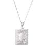 HSJack Women Girls Locket Necklaces Square Book Shape 2 Slot Photo Frame Pendant Necklace Jewelry