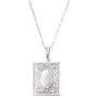 HSJack Women Girls Locket Necklaces Square Book Shape 2 Slot Photo Frame Pendant Necklace Jewelry