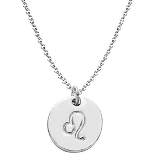 Getlace 925 Sterling Silver Zodiac Necklace Disc Charm Necklace Gift for Your Wife Girlfriend or Family Member