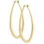 Highstreet Sterling Silver plated oval large hoop earrings for women | easy to wear and Hypoallergenic| silver or gold plated you choose | click top