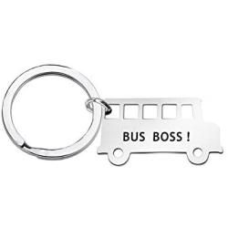 SEIRAA Bus Boss Keychain Bus Driver Gift Drive Safe Jewelry Appreciation Gift for School Bus Driver