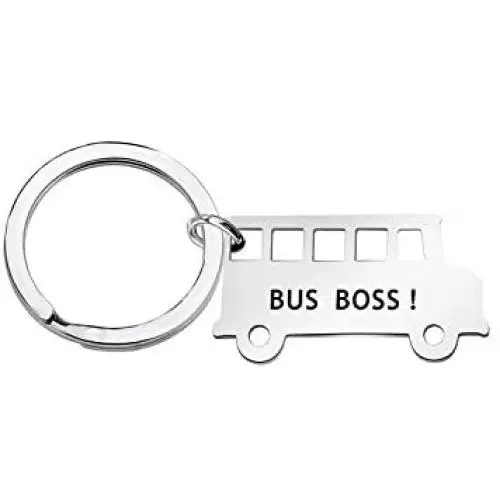SEIRAA Bus Boss Keychain Bus Driver Gift Drive Safe Jewelry Appreciation Gift for School Bus Driver SEIRAA Bus Boss Keychain Bus Driver Gift Drive Safe Jewelry Appreciation Gift for School Bus Driver