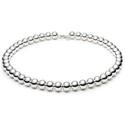 925 Sterling Silver 4MM-10M Italian Bead Ball Chain Bracelet- Handmade Bead Italian Bracelet, Silver Bead Bracelet for Women, 6.5, 7, 7.5, 8 Inch Bracelets