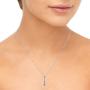 AGS Certified 1/2 Carat TW Three Stone Diamond Pendant in 10K White Gold