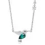 CDE Valentines Day Necklace Gifts for Women Hummingbird Necklaces S925 Sterling Silver Necklaces for Women Embellished with Crystals from Austria Valentines Jewelry Gifts for Women Animal Necklace for Girlfriend Mom