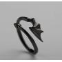 Flzaitian Punk Angel Devil Wings Rings Retro Dragon Arrow Open Rings Adjustable for Women Girls Fashion Couple Index Finger Rings Jewelry
