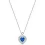 SWAROVSKI Womens One Heart Jewelry Collection, Rhodium Finish, Blue Crystals, Clear Crystals SWAROVSKI Womens One Heart Jewelry Collection, Rhodium Finish, Blue Crystals, Clear Crystals