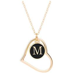 OMAIGAR A-Z 26 Initial Necklaces for Women, 16K Gold Plated Name Personalized Necklace with Dainty Love Heart, Ideal Jewelry Toys Gift for Teen Girls or Daily Wear