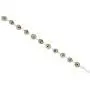 Sterling Silver Evil Eye Bracelet for Women and Girls 10 mm Glass Eyes Available in All Colors 7 inch