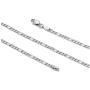 100 80 60 40 20 0 SWAG COLLECTION LOS ANGELES STAY ON TOP White Gold Chain Necklace for Men/Women/Kids 3MM 18Kt (Ct) Diamond Cut White Gold Figaro Chain 16-30 Inch USA Made!