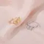 shanzuofeng Personality Metal Butterfly Ring Opening Adjustable Index Finger Ring Jewelry