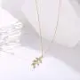 Aluinn Leaf Necklace Gold Dainty Olive Pendant Necklace Simple Necklace Chain Jewelry for Women and Teen Girls
