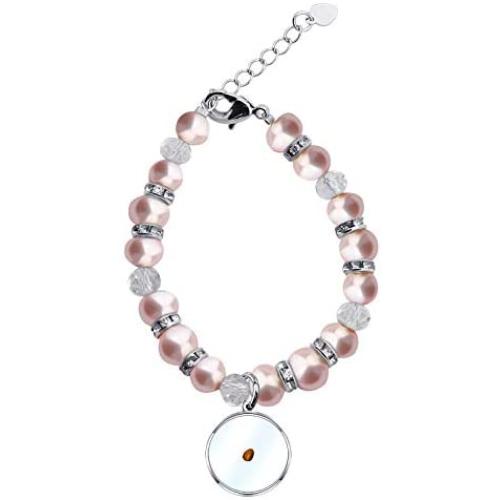 FAADBUK Christian Mustard Seed Pearl Bracelet Religious Mustard Seed Pearl Jewelry Christian Inspirational Gift for Women Girls Kids