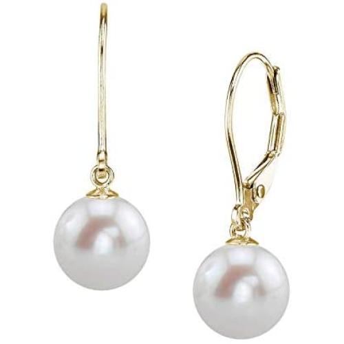 Freshwater Cultured Pearl Earrings for Women with 14K Gold Leverbacks in AAAA Quality - THE PEARL SOURCE