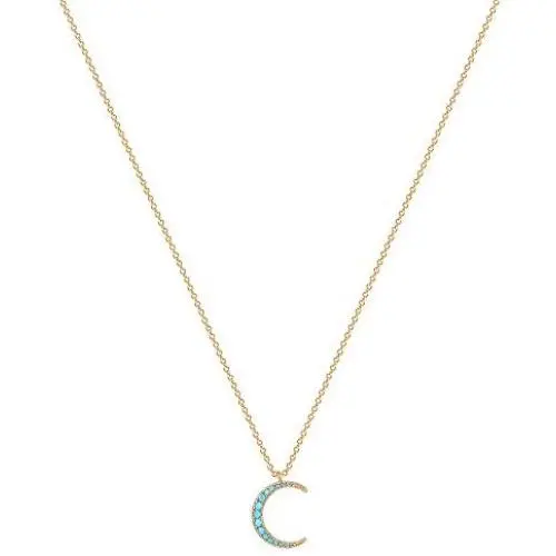 VACRONA Crescent Moon Necklace for Women 14K Gold Plated Moon Pendant Turquoise Necklace Minimalist Layering Necklace Dainty Jewelry Gifts for Her VACRONA Crescent Moon Necklace for Women 14K Gold Plated Moon Pendant Turquoise Necklace Minimalist Layering Necklace Dainty Jewelry Gifts for Her
