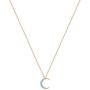 VACRONA Crescent Moon Necklace for Women 14K Gold Plated Moon Pendant Turquoise Necklace Minimalist Layering Necklace Dainty Jewelry Gifts for Her