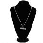 Naomi SAVAGE Bubble Letters Combine Pendant Necklace Hip Hop Mens Trendy Jewelry Gold Silver Rope Chain Tennis Chain multi-color 24 in