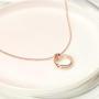 Dear Ava Nana Gift Necklace: Nana Jewelry, for Grandma, Grandmother, 2 Linked Circles (Rose-Gold-Plated-Brass, NA)