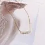 So Pretty Dainty Gold Pearl Choker Handmade Beads Pendant Layering Chain Necklace for Women Girls