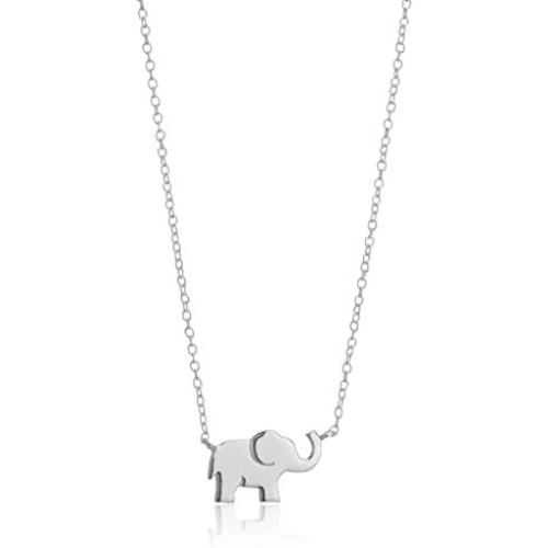 Sterling Silver Elephant Necklace, 18''