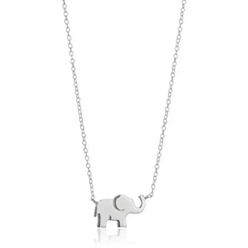 Sterling Silver Elephant Necklace, 18''