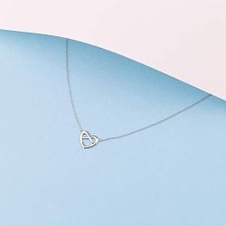 VENSERI S925 Sterling Silver Jewelry Celtic Love Knot Necklace Celtic Heart Knot Necklace Friendship Necklace Birthday Gift