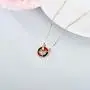 18k Rose Gold Double Circle Necklace for Women, Jewelry for Wife / Girlfriend / Sister, Christmas Present for Her, 18''