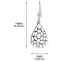 Vanbelle Sterling Silver Jewelry Pebble Inspired Teardrop Earring with Antique Finish for Women and Girls