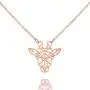 Cute Giraffe Deer Necklace Pendant Stainless Steel Hollow Origami Giraffe Animal Head Necklace for Women Girls Jewelry Graduation Gift
