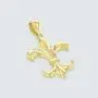 Solid 14K Yellow Gold Simple Fleur de Lis Charm Pendant