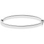 Miabella 925 Sterling Silver Italian Oval Hinged Bangle Bracelet for Women Girls, 6.75 to 8 Inch, Made in Italy