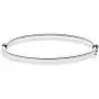 Miabella 925 Sterling Silver Italian Oval Hinged Bangle Bracelet for Women Girls, 6.75 to 8 Inch, Made in Italy