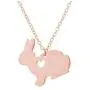 BELUCKIN Cute Heart Rabbit Necklace Natural Animal Bunny Pendant Necklace for Girls BELUCKIN Cute Heart Rabbit Necklace Natural Animal Bunny Pendant Necklace for Girls
