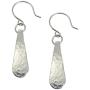 Mini Hammered Aluminum Silver Toned Drop Earrings By John S Brana Handmade Jewelry Hypoallergenic