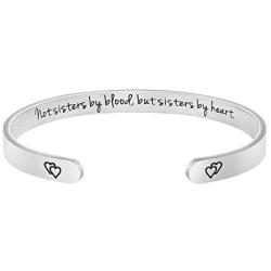 Joycuff Inspirational Mantra Cuff Bracelets for Women Silver Funny Encouragement Motivational Gifts for Her Best Friend Friendship Sister Mother Daughter