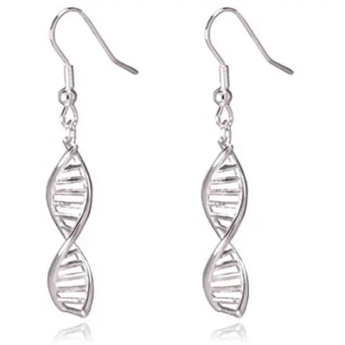 DNA Double Helix Science Stainless Steel Dangle Earrings DNA Double Helix Science Stainless Steel Dangle Earrings