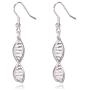 DNA Double Helix Science Stainless Steel Dangle Earrings