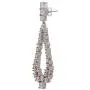 Izaara 925 Sterling Silver White Round CZ Pear Dangle Earrings for Women and Girls