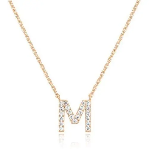 PAVOI 14K Yellow Gold Plated Cubic Zirconia Initial Necklace | Letter Necklaces for Women PAVOI 14K Yellow Gold Plated Cubic Zirconia Initial Necklace | Letter Necklaces for Women