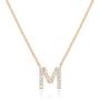 PAVOI 14K Yellow Gold Plated Cubic Zirconia Initial Necklace | Letter Necklaces for Women