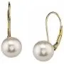 THE PEARL SOURCE 14K Gold AAA Quality Round Genuine White Akoya Cultured Pearl Leverback Earrings for Women THE PEARL SOURCE 14K Gold AAA Quality Round Genuine White Akoya Cultured Pearl Leverback Earrings for Women