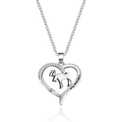 FAADBUK Moose Jewelry I Moose You Long Distance Relationship Gift Moose Charm Necklace for Women Girls Going Away Gift BFF Gift