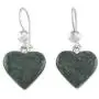 NOVICA Jade .925 Sterling Silver Heart Shaped Dangle Earrings, Love Immemorial NOVICA Jade .925 Sterling Silver Heart Shaped Dangle Earrings, Love Immemorial