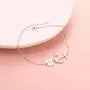 925 Sterling Silver Adjustable Nautical Anchor Bracelet with a Initial, Jewelry for Women Teen Girls