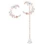 WingBling Crescent Moon Stars Goddess Luna 14K Rose Gold Plated Necklace White Gold plated (Rhodium) Silver Dainty Swarovski Crystal Pearl Cubic Zirconia drop dangle Earring Jewelry Gift for Women