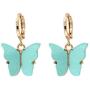 4 Pcs/Set Coforful Butterfly Jewelry Set Cute Acrylic Butterfly Pendant Necklace Bracelet Earrings Adjustable Chain Bohemian Necklace for Women Boho Jewelry Valentines Day Gifts