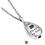 GLDZ Cremation Urn Necklace for Ashes Urn Jewelry Always in My Heart Memorial Pendant with Fill Kit
