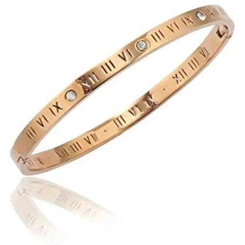 Luxe Alice Premium Fashion Accessory of Rose Gold Surgical Steel Bracelets for Women, Charm Link (Chain) Wrist Bracelet(Bangle) Luxe Alice Premium Fashion Accessory of Rose Gold Surgical Steel Bracelets for Women, Charm Link (Chain) Wrist Bracelet(Bangle)