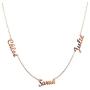 Three Name Necklace for Women Custom Family Chain Nameplate Pendant Gift